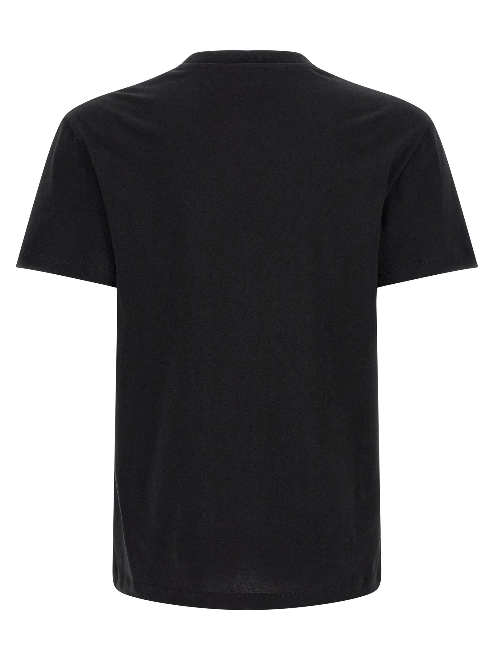 T-Shirt by Valentino Garavani for men in cotton black showcases a unassuming silhouette, artfully detailed with a refined crew neckline and unassuming for a sophisticated, contemporary look.