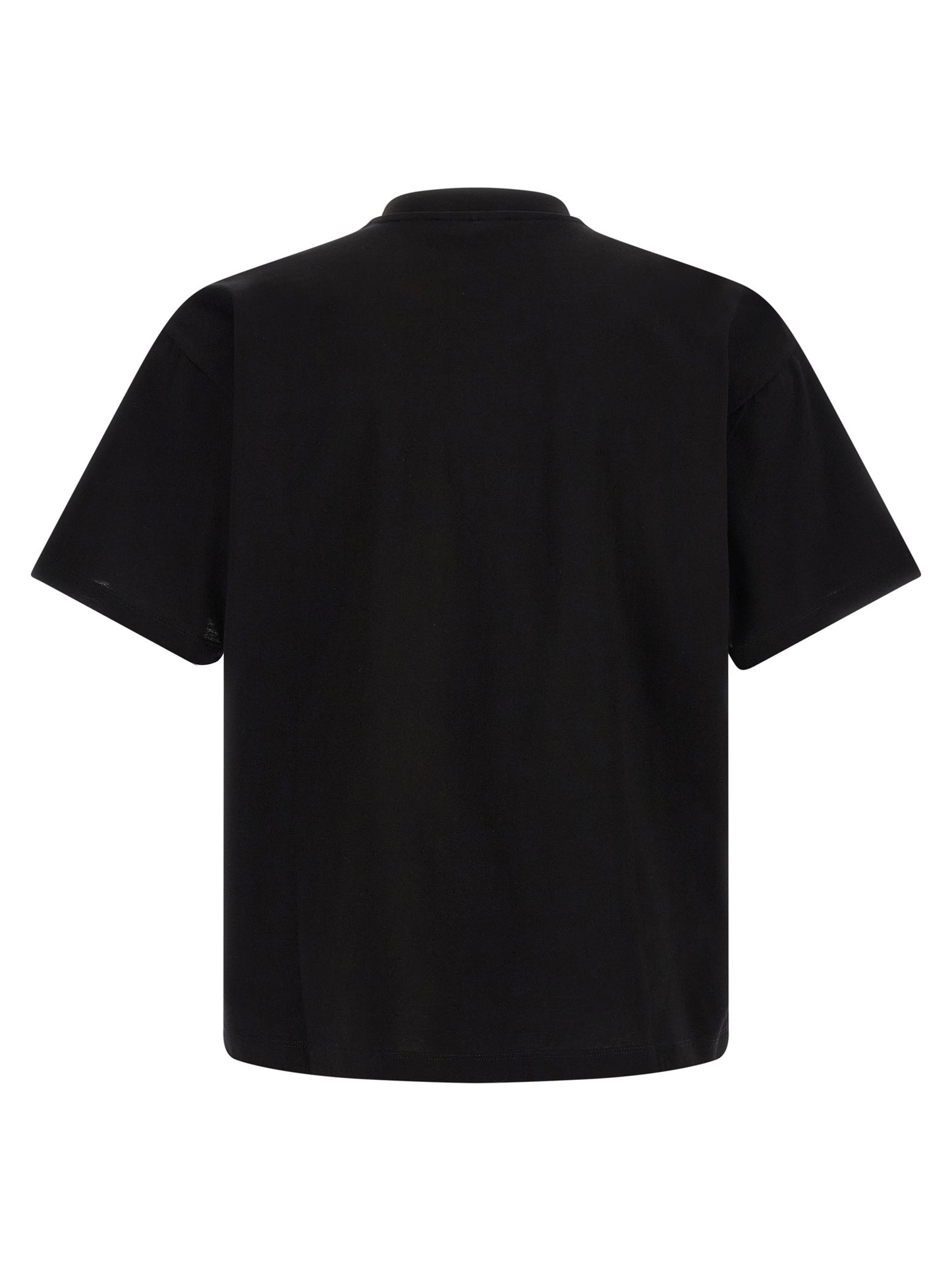 T-Shirt by Versace for men in cotton black features an edgy silhouette, meticulously detailed with a sophisticated and crew neckline for a truly edgy finish.