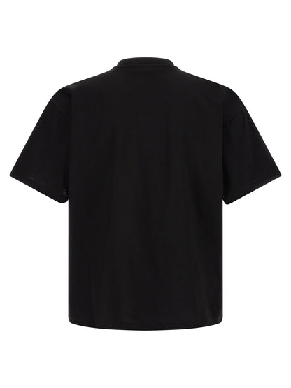 T-Shirt by Versace for men in cotton black features an edgy silhouette, meticulously detailed with a sophisticated and crew neckline for a truly edgy finish.