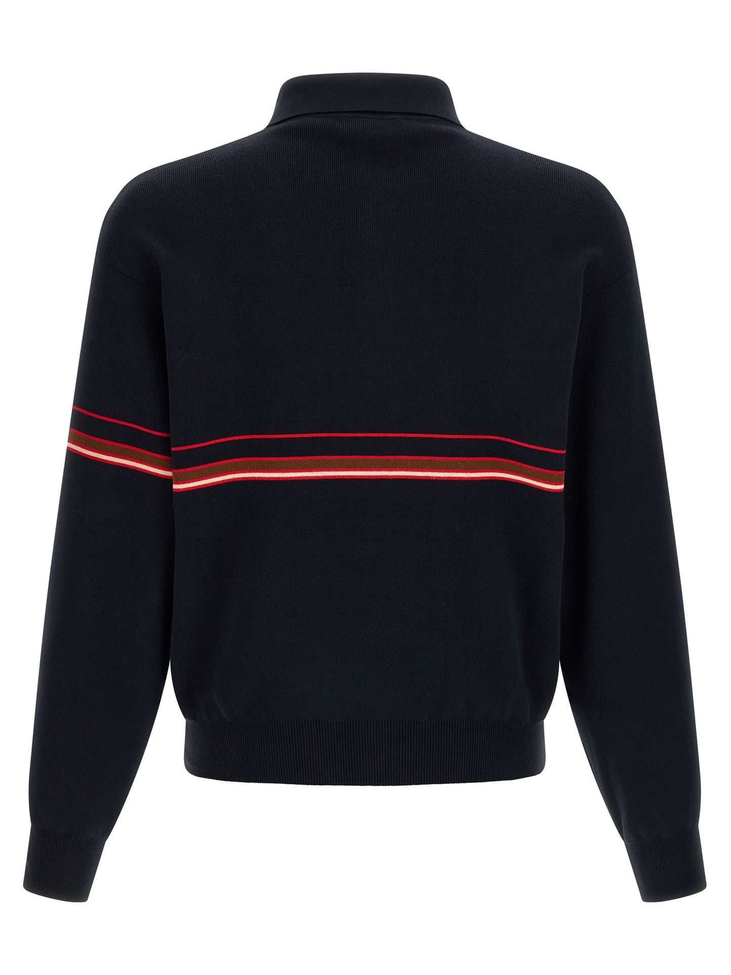 This Polo Shirt by Versace for men in cotton blue & striped presents a flawless silhouette, showcasing flawless detailing and a refined for a truly flawless aesthetic.