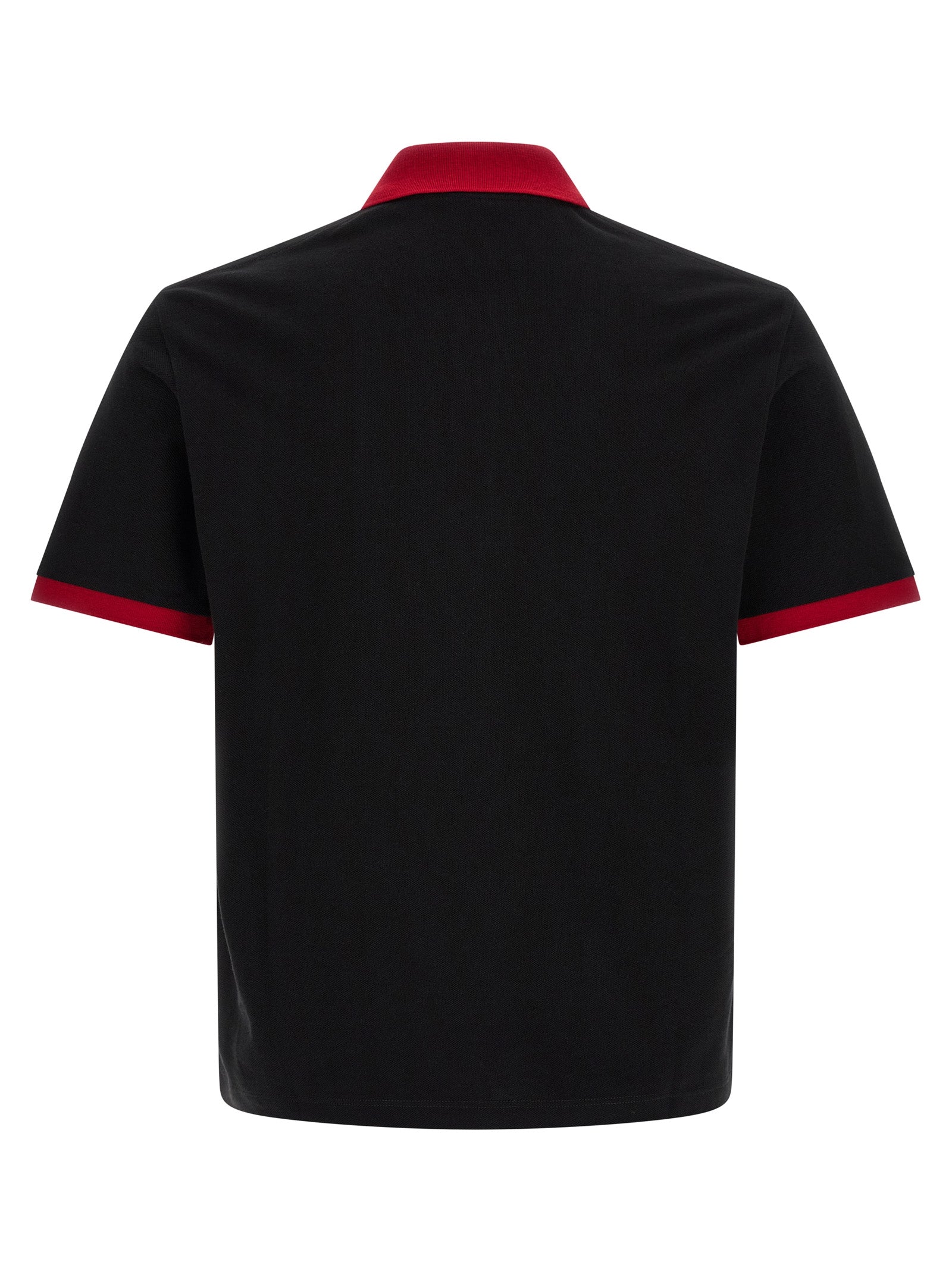 Polo Shirt by Versace for men in cotton black presents a sleek silhouette, featuring a refined and for a sleek finish.