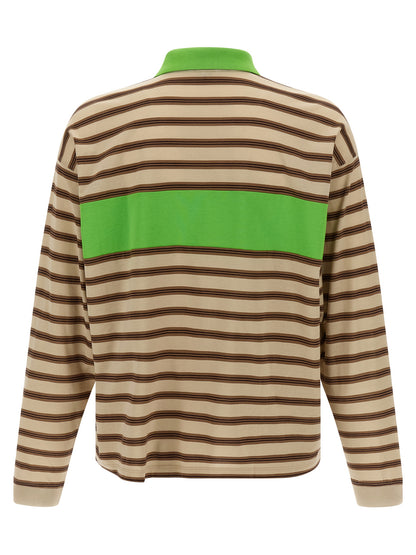 This Polo Shirt by Versace for men in cotton multicolor & striped presents a flawless silhouette, showcasing flawless detailing and a refined for a truly flawless aesthetic.