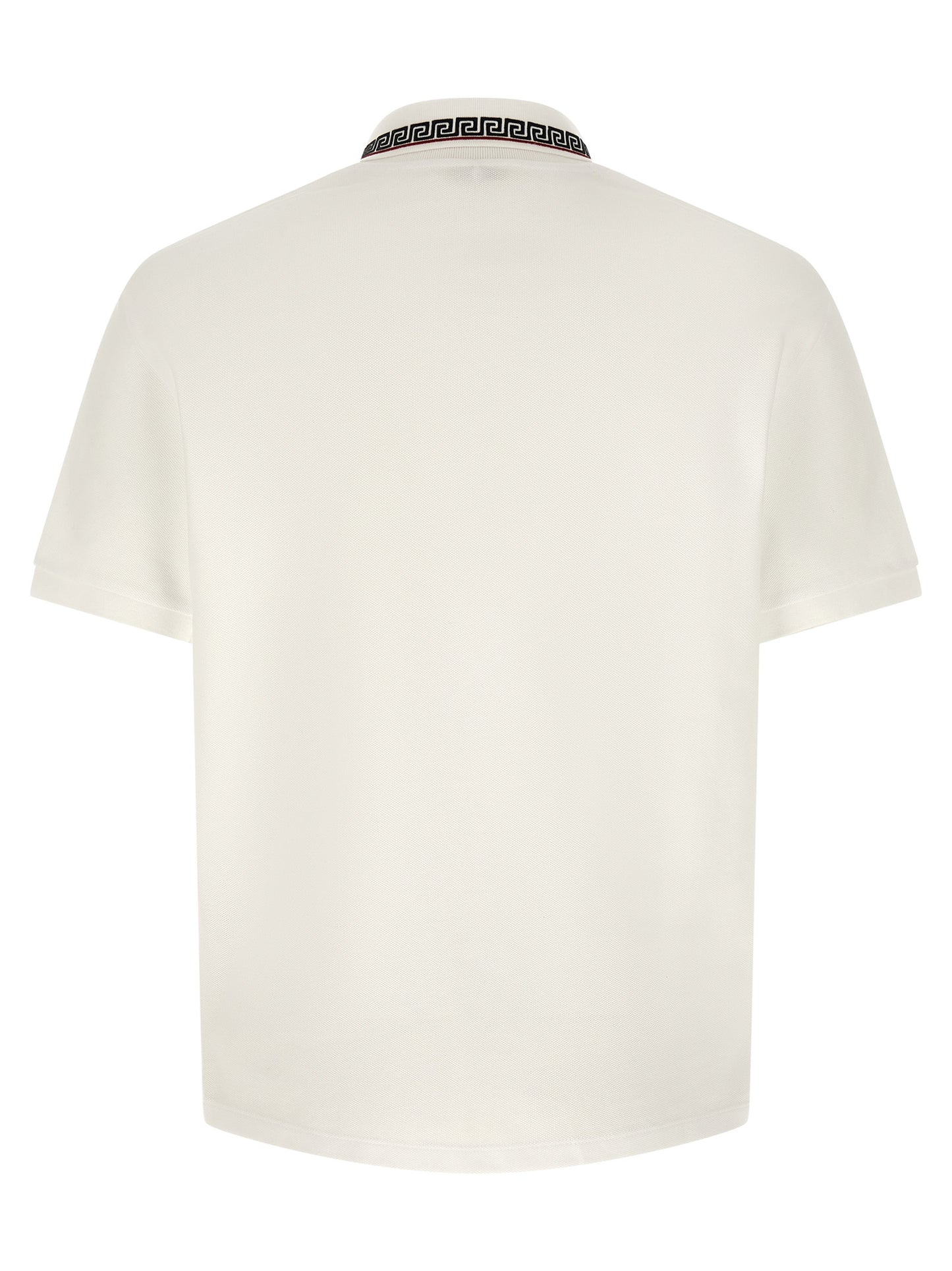This Polo Shirt by Versace for men in cotton white presents a flawless silhouette, showcasing flawless detailing and a refined for a truly flawless aesthetic.
