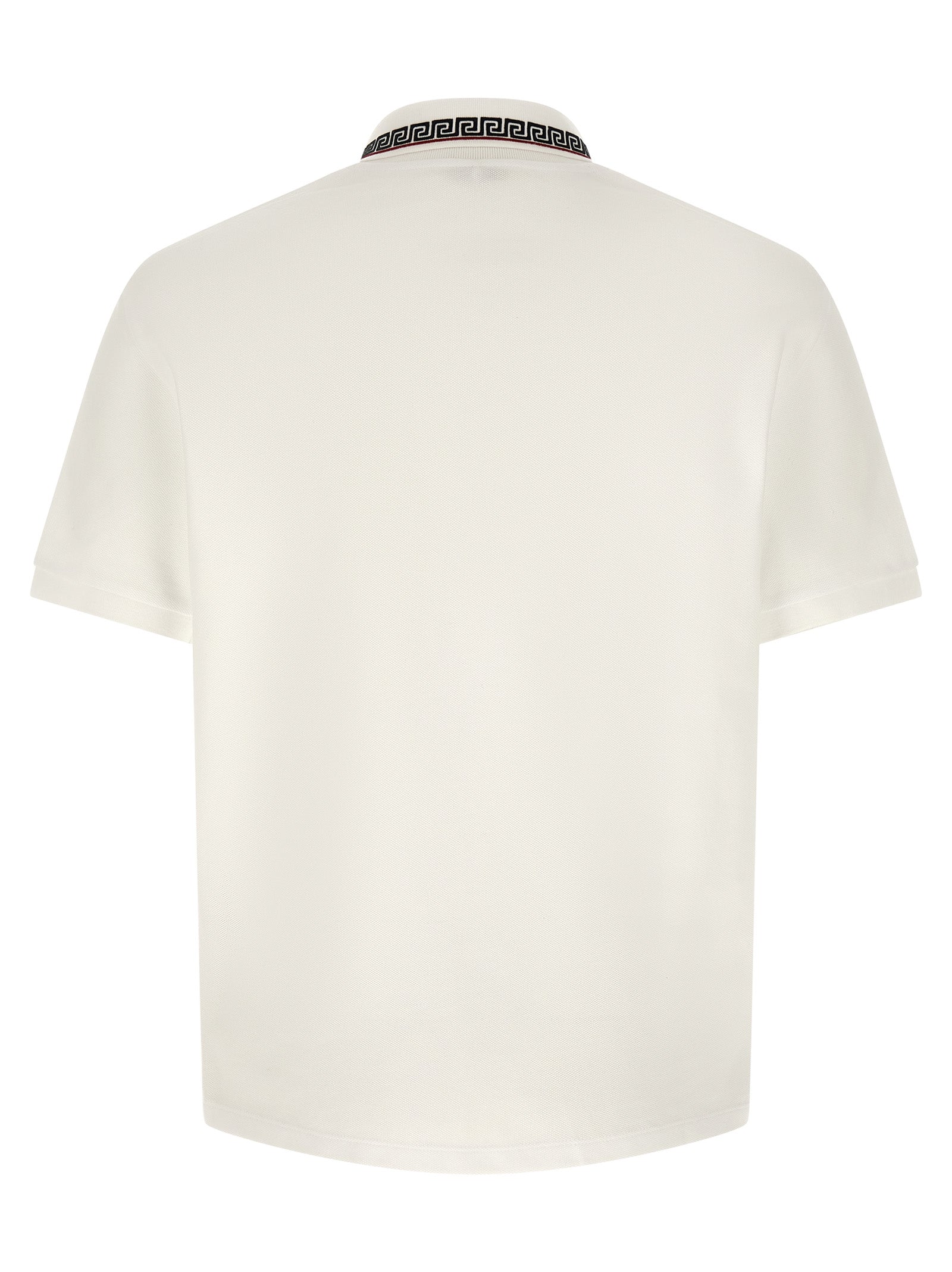 This Polo Shirt by Versace for men in cotton white presents a flawless silhouette, showcasing flawless detailing and a refined for a truly flawless aesthetic.