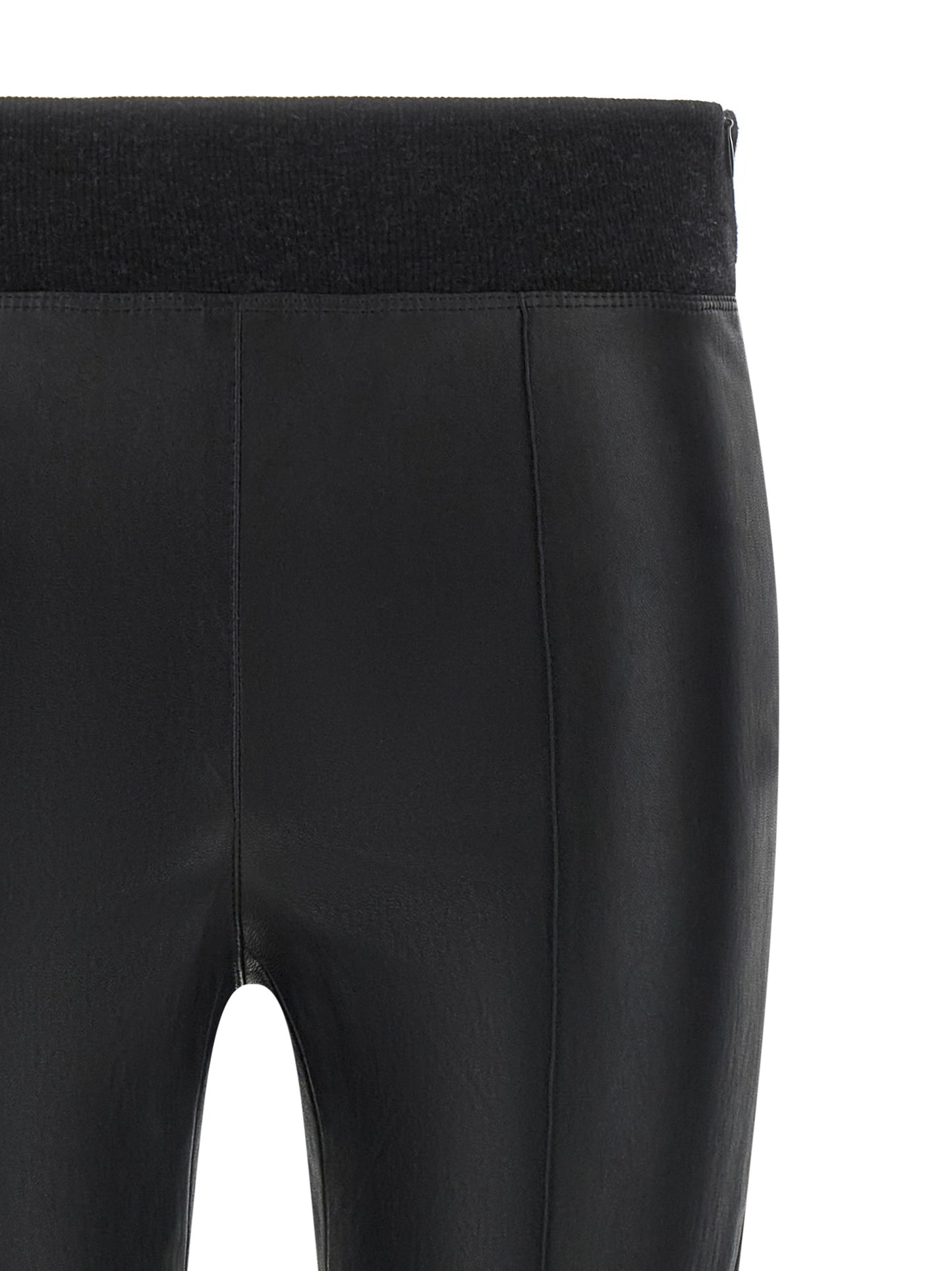 Activewear Leggings by Brunello Cucinelli for women in virgin wool & nappa lamb leather black features an dynamic leggings with long and , showcasing functional .