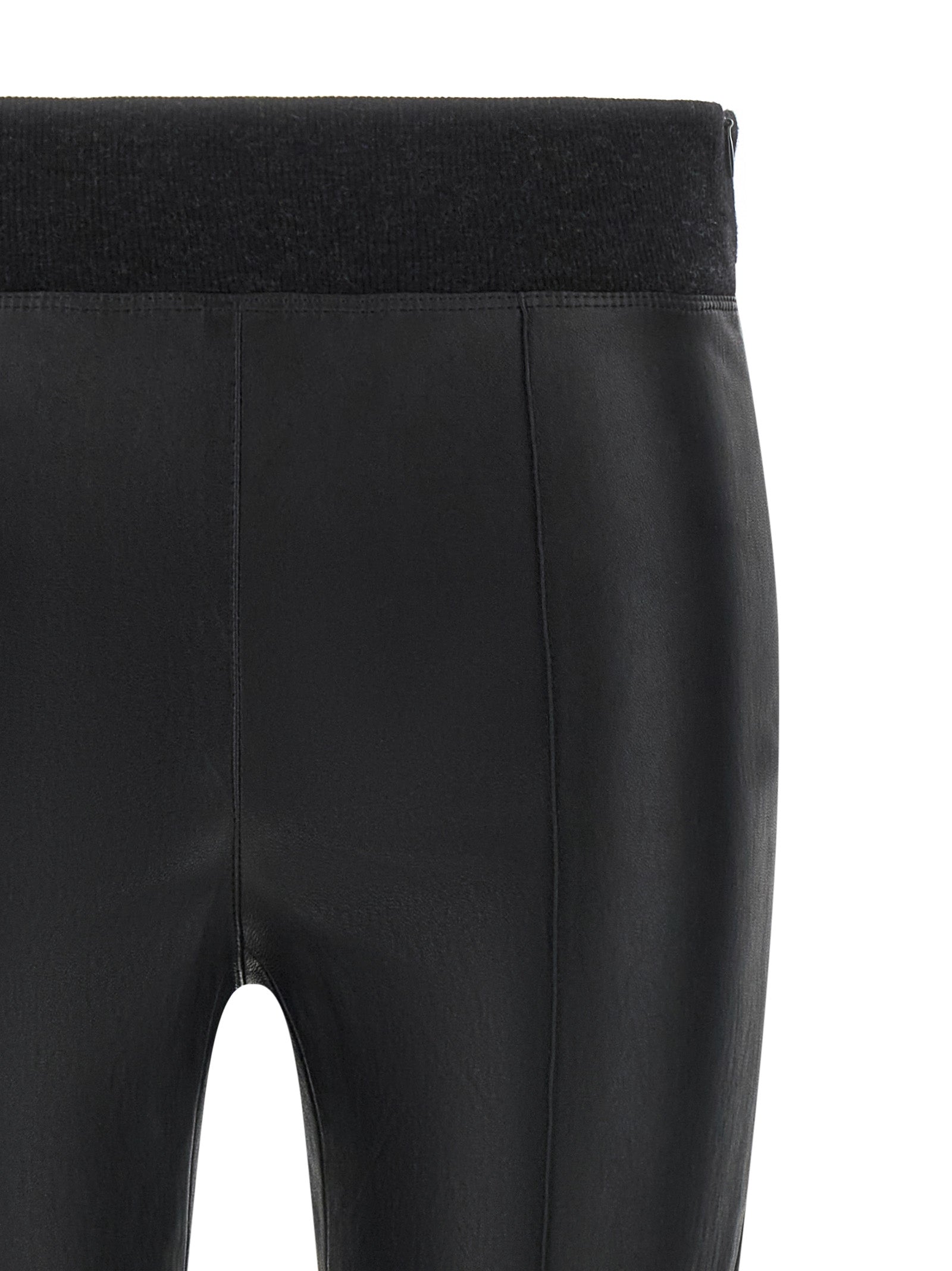 Activewear Leggings by Brunello Cucinelli for women in virgin wool & nappa lamb leather black features an dynamic leggings with long and , showcasing functional .