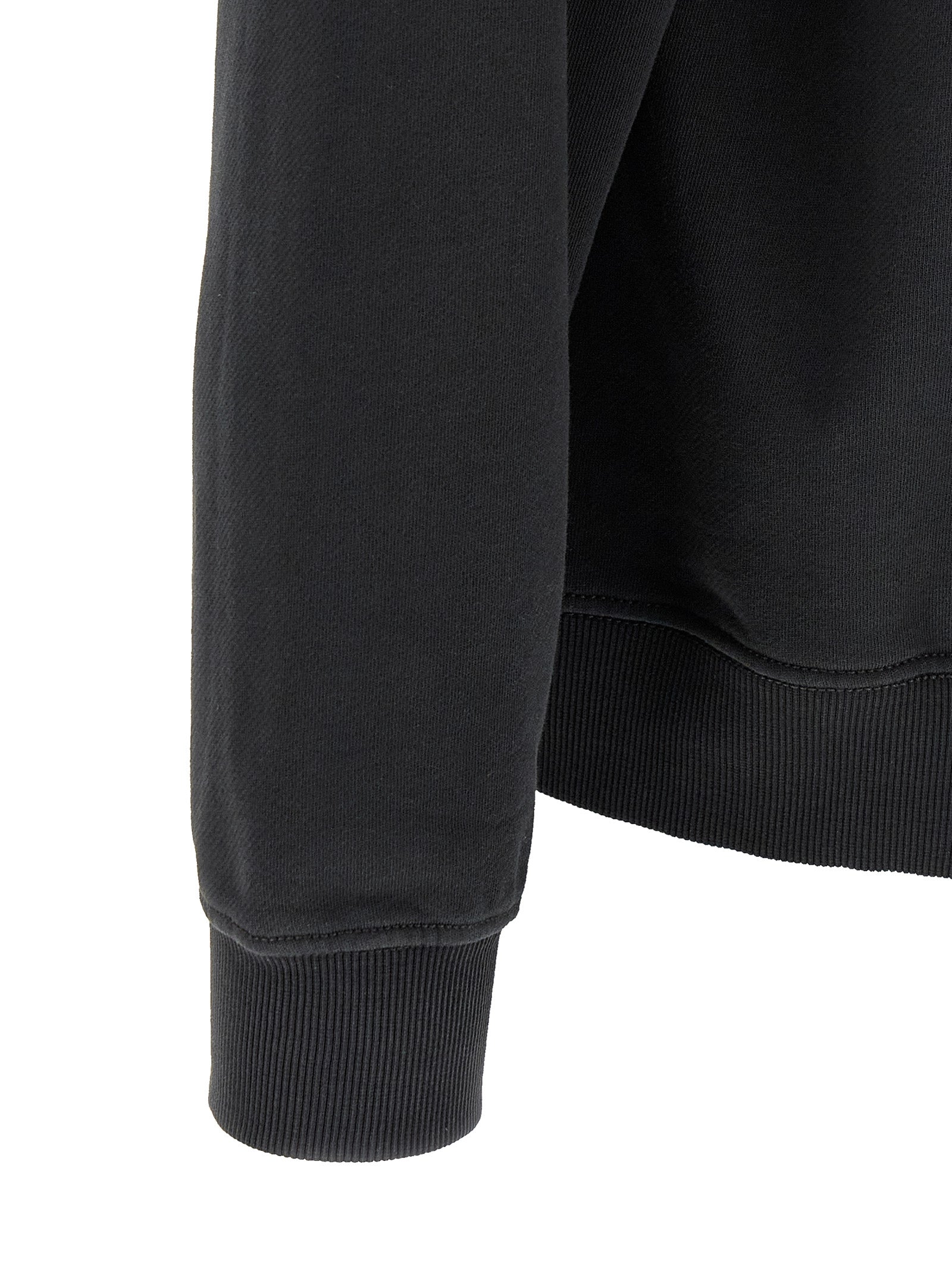 Sweatshirt by Diesel for men in organic cotton black & print showcases a slouchy chic silhouette, artfully detailed with a slouchy chic and for a slouchy chic finish.