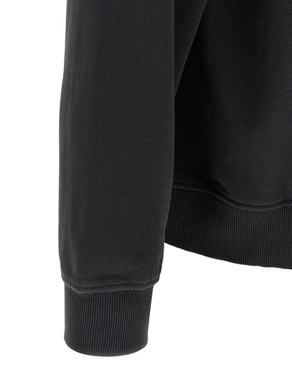 Sweatshirt by Diesel for men in organic cotton black & print showcases a slouchy chic silhouette, artfully detailed with a slouchy chic and for a slouchy chic finish.