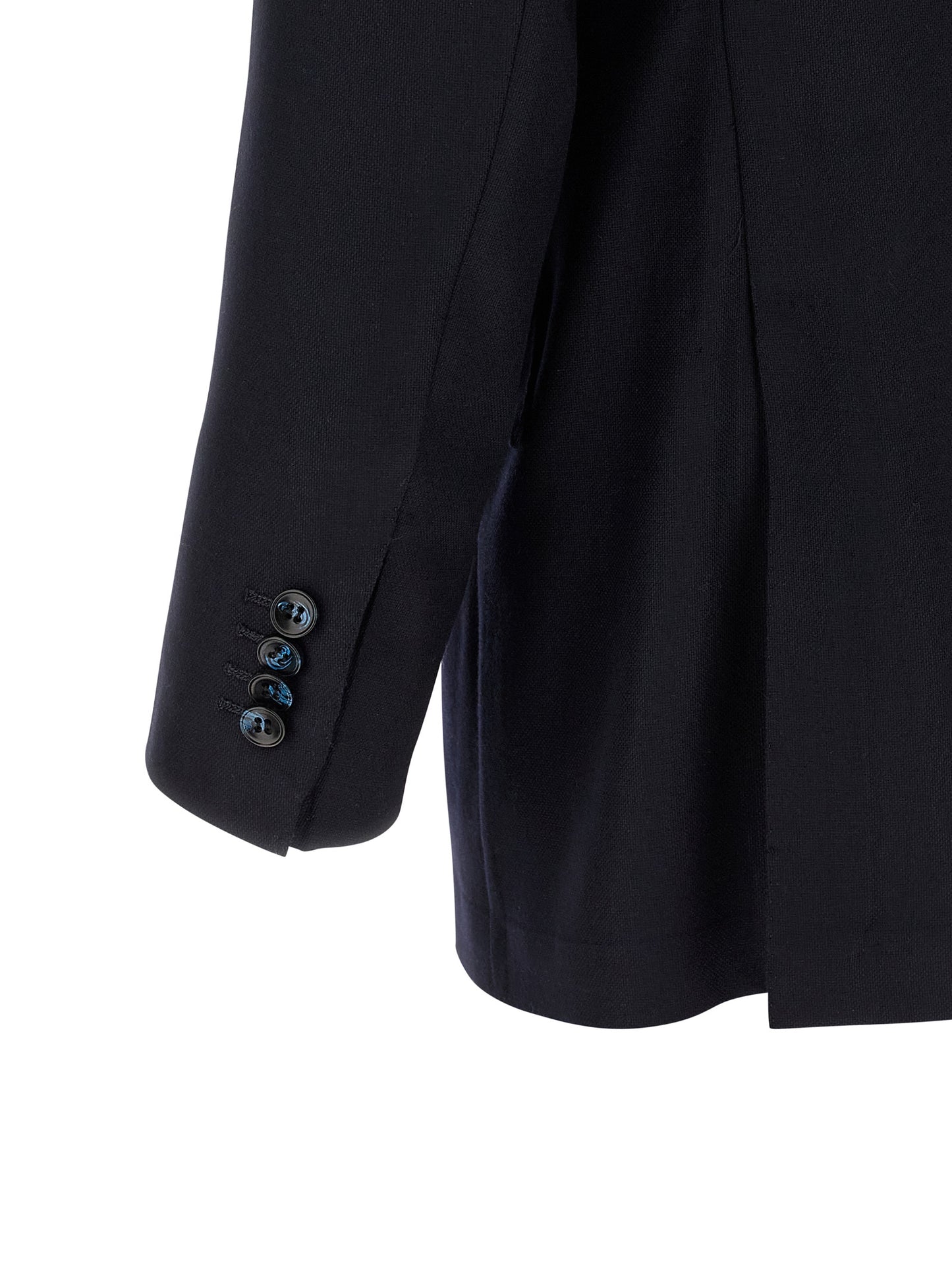 Pant Suit by Kiton for men in virgin cashmere wool & linen blue presents a nuanced silhouette, showcasing a nuanced square neckline and nuanced straight-leg for an elevated aesthetic.