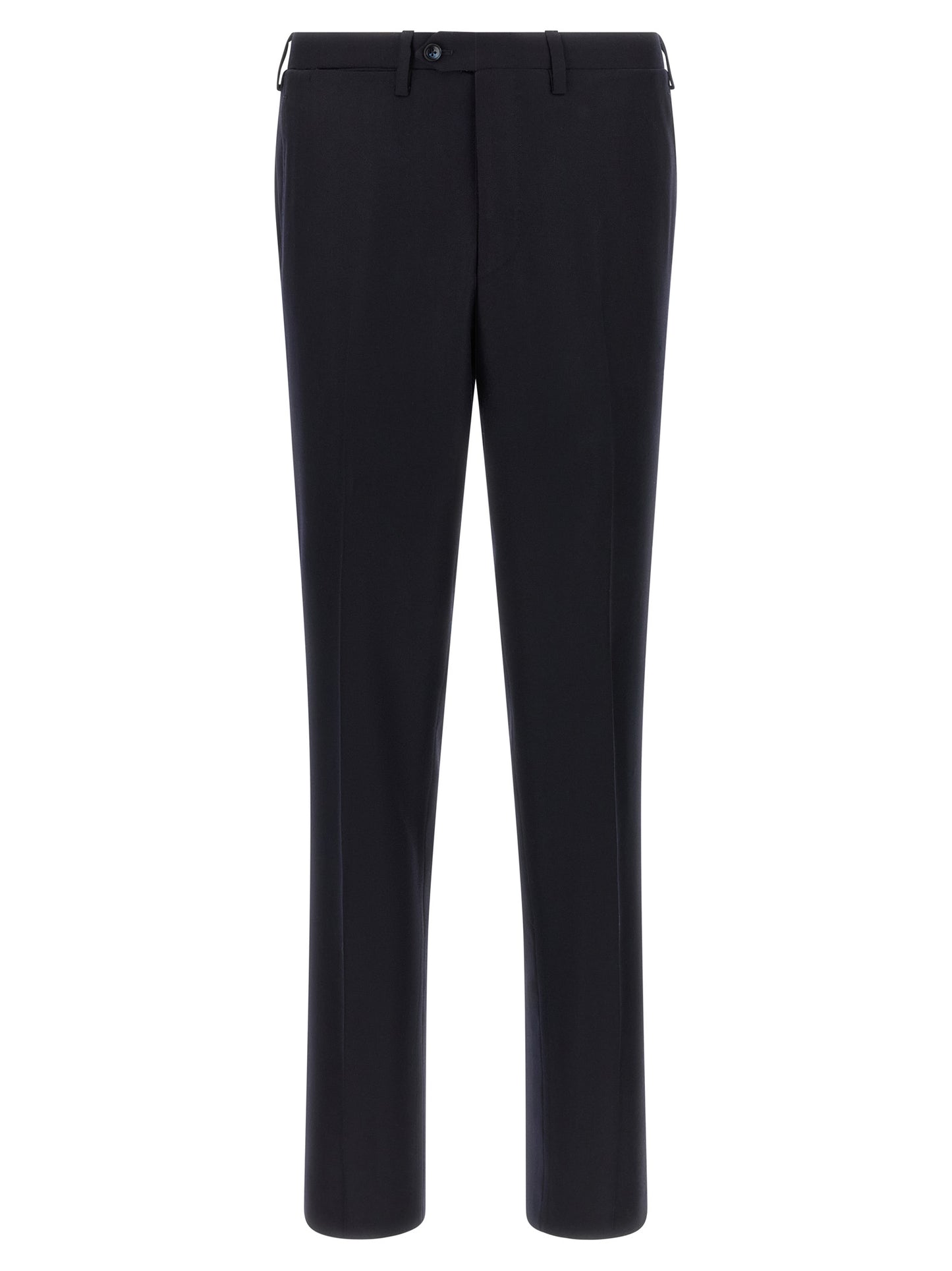Pant Suit by Kiton for men in virgin cashmere wool & linen blue showcases a sartorial silhouette, artfully detailed with a sophisticated square neckline and a sartorial straight-leg for a refined, high-fashion aesthetic.