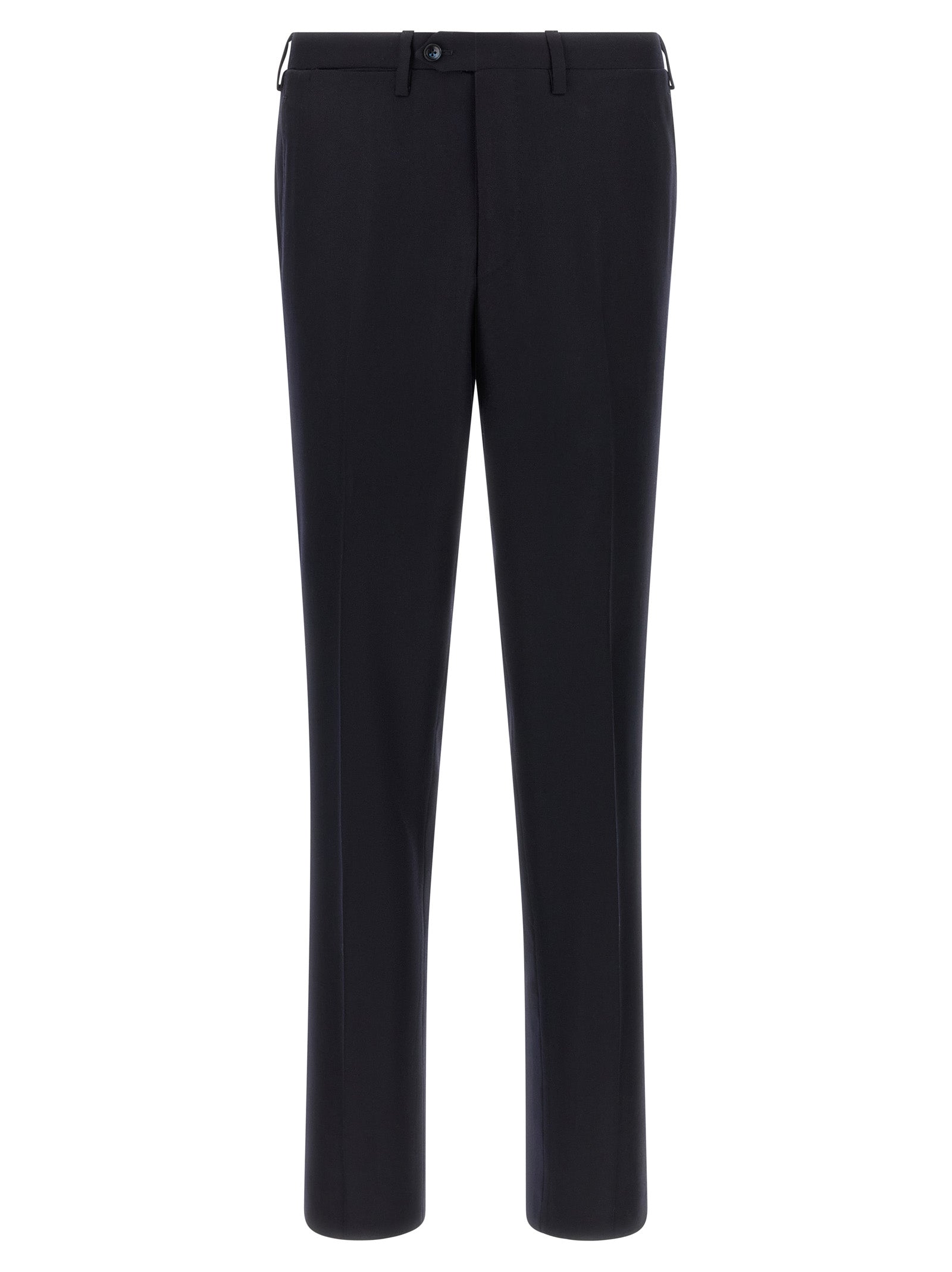 Pant Suit by Kiton for men in virgin cashmere wool & linen blue showcases a sartorial silhouette, artfully detailed with a sophisticated square neckline and a sartorial straight-leg for a refined, high-fashion aesthetic.