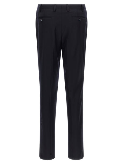 Pant Suit by Kiton for men in virgin cashmere wool & linen blue showcases an bespeak silhouette, artfully detailed with a sophisticated square neckline and an bespeak straight-leg for a refined finish.