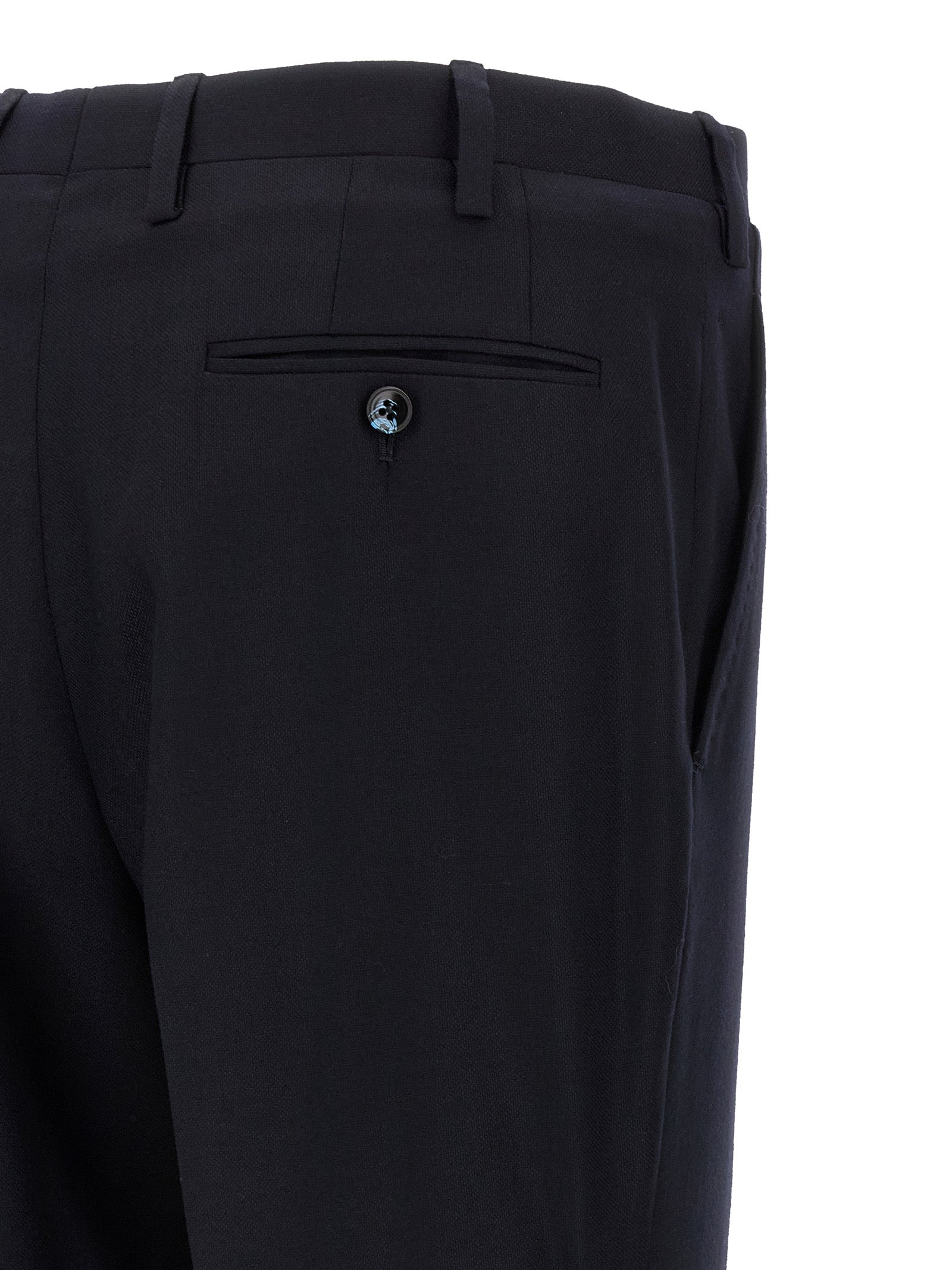 Pant Suit by Kiton for men in virgin cashmere wool & linen blue features a tailored silhouette, showcasing a sophisticated and tailored straight-leg for a refined, professional look.