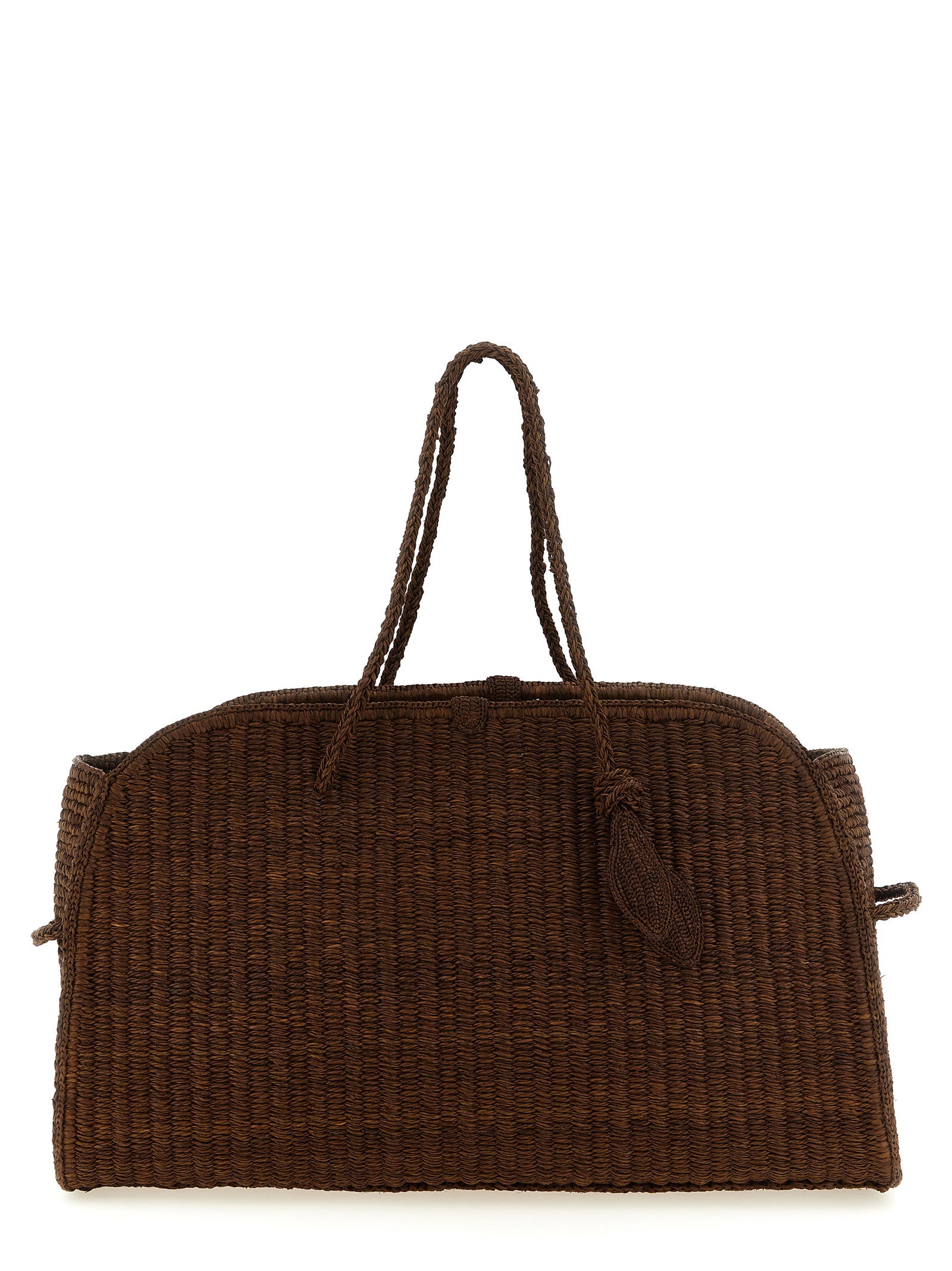 Mini Shopper Tote Basket Bag by Jacquemus for women in raffia polyester polyurethane python leather brown, camel & signature features a urban sophisticate Turismo Raffia Polyester Polyurethane Python Leather Mini Shopper Tote Basket Bag design with a secure zipper, magnetic & open-top, ample , and versatile handle for a urban sophisticate finish.