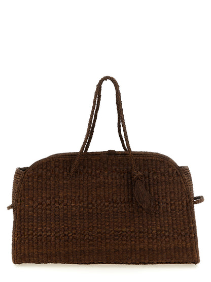 Mini Shopper Tote Basket Bag by Jacquemus for women in raffia polyester polyurethane python leather brown, camel & signature features a urban sophisticate Turismo Raffia Polyester Polyurethane Python Leather Mini Shopper Tote Basket Bag design with a secure zipper, magnetic & open-top, ample , and versatile handle for a urban sophisticate finish.