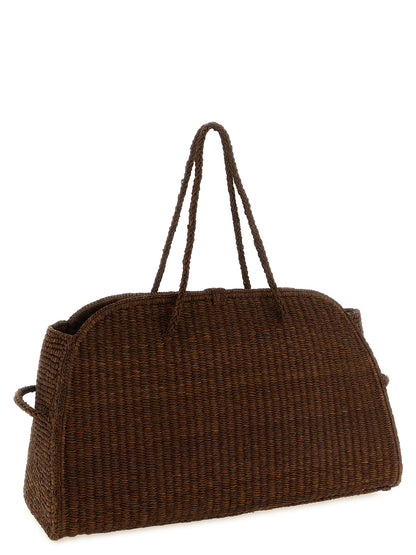 This Mini Shopper Tote Basket Bag by Jacquemus for women in raffia polyester polyurethane python leather brown, camel & signature features an on trend Turismo Raffia Polyester Polyurethane Python Leather Mini Shopper Tote Basket Bag design with a secure zipper, magnetic & open-top, ample , and on trend handle.