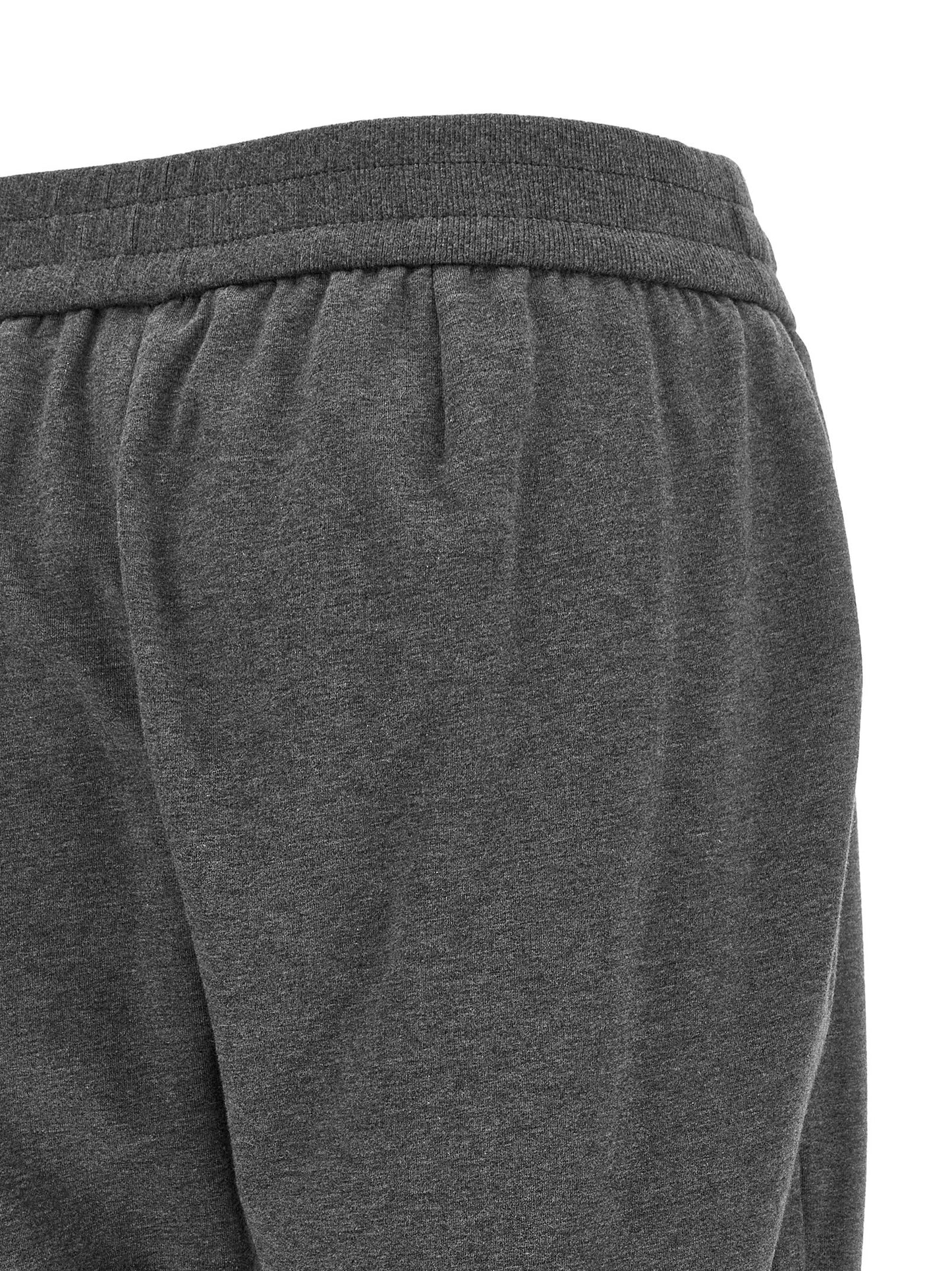 Joggers by Brunello Cucinelli for women in stretch cotton gray features an sartorial flared & relaxed-fit and long with a high rise cut for a sartorial finish.