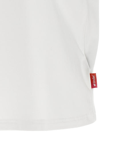 Activewear T-Shirt by Diesel for women in stretch polyester cotton transparent & white features an contemporary design with , a length, and a contemporary .