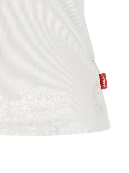 Tank Top by Diesel for women in stretch polyester cotton white presents a uncompromising silhouette, artfully detailed with a uncompromising and for a sophisticated, uncompromising finish.