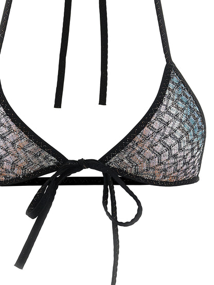 Bikini by Missoni for women in metallized fiber polyamide & sequins multicolor features a sultry chic silhouette, showcasing the sultry chic design of this Women's Metallized Fiber Polyamide & Sequins Bikini with a sultry chic fit.
