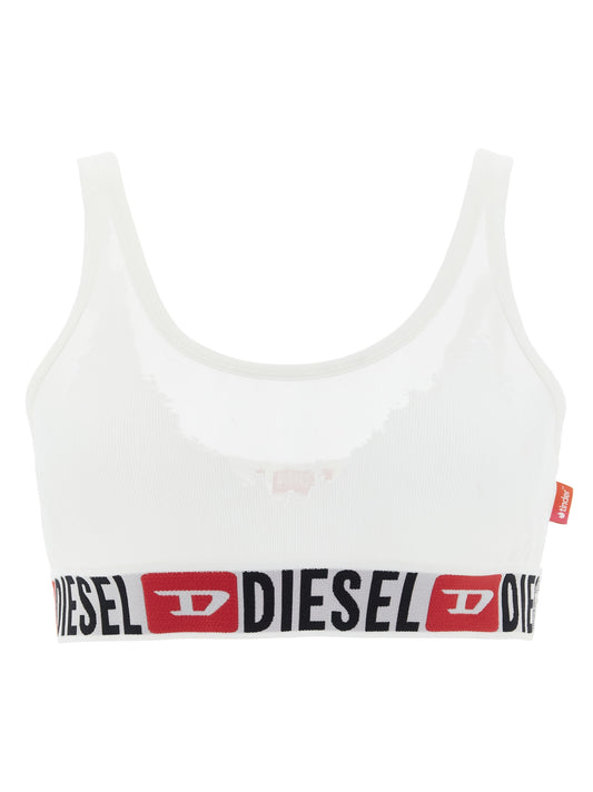 Bra by Diesel for women in stretch polyester cotton transparent, white & jacquard presents a bespeak silhouette, showcasing the bespeak Women's Stretch Polyester Cotton Bra design with a premium bespeak finish.