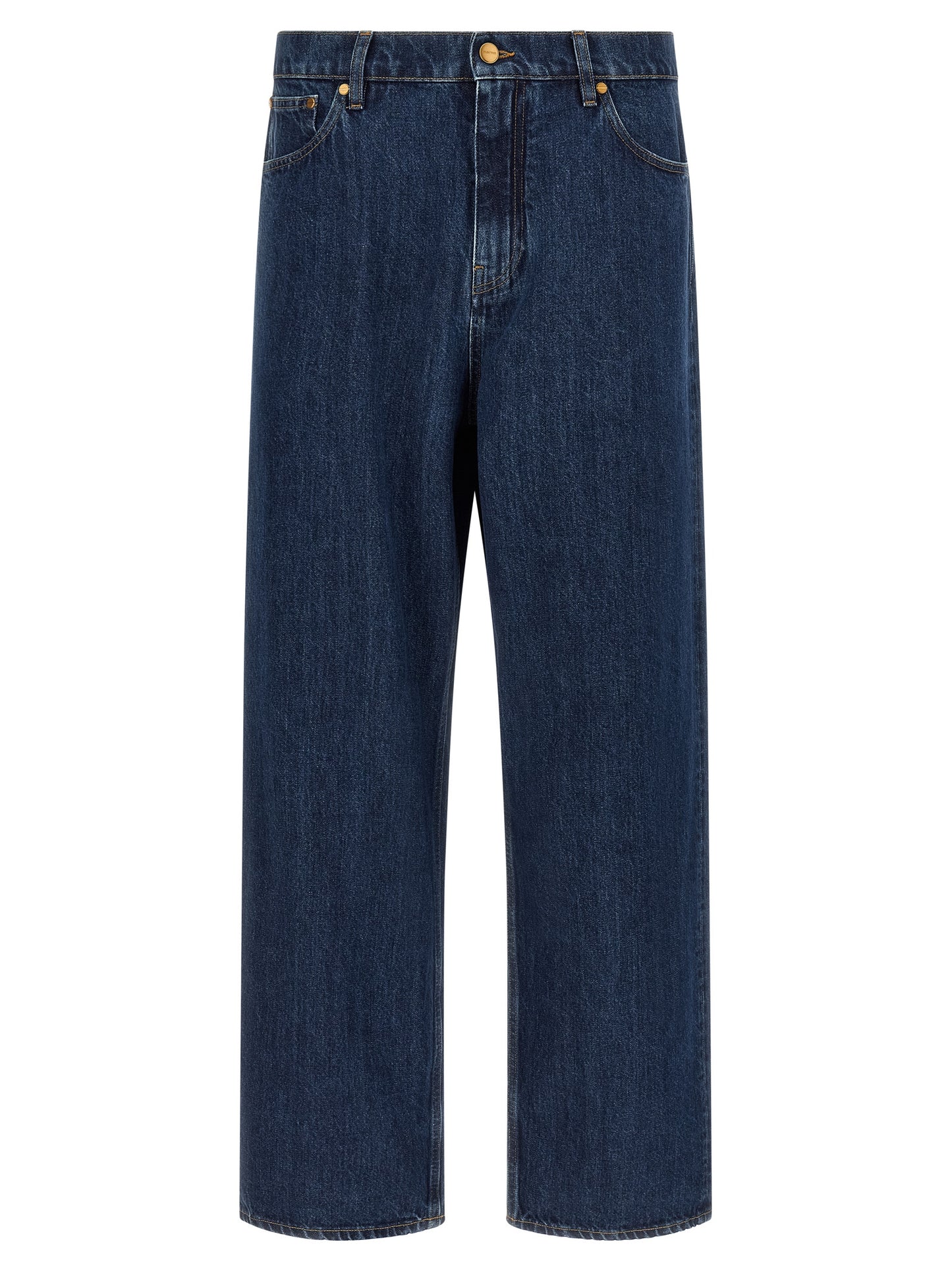Jeans by Jil Sander for men in denim cotton blue & signature features a refined silhouette with a refined straight-leg & wide, defined by a mid rise and a refined long for a refined finish.