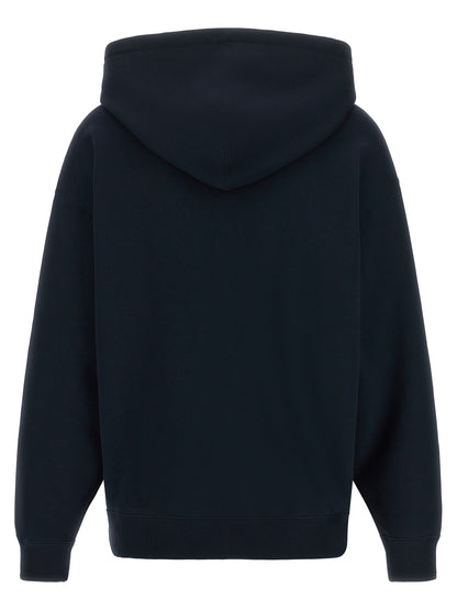 Sweatshirt Hoodie by Jil Sander for women in cotton blue features an dramatic silhouette, showcasing a sophisticated hooded neckline and dramatic for a refined, modern aesthetic.