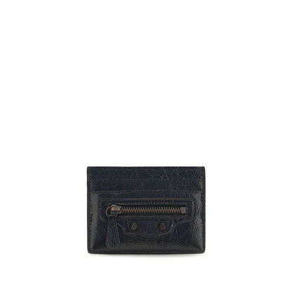 Cardholder Wallet by Balenciaga for women in bos taurus suede calf leather black showcases a enchanting silhouette, artfully detailed with the signature style of the Le City Bos Taurus Suede Calf Leather Cardholder Wallet and functional card-organization compact-design.