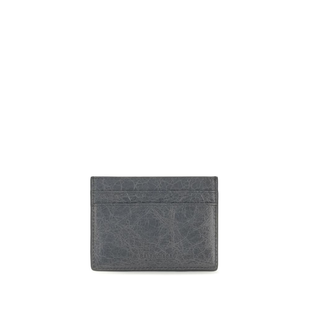 Cardholder Wallet by Balenciaga for women in bos taurus suede calf leather gray & signature showcases a enchanting silhouette, artfully detailed with the signature style of the Le City Bos Taurus Suede Calf Leather Cardholder Wallet and functional card-organization compact-design.