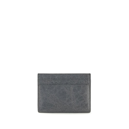 Cardholder Wallet by Balenciaga for women in bos taurus suede calf leather gray & signature showcases a enchanting silhouette, artfully detailed with the signature style of the Le City Bos Taurus Suede Calf Leather Cardholder Wallet and functional card-organization compact-design.