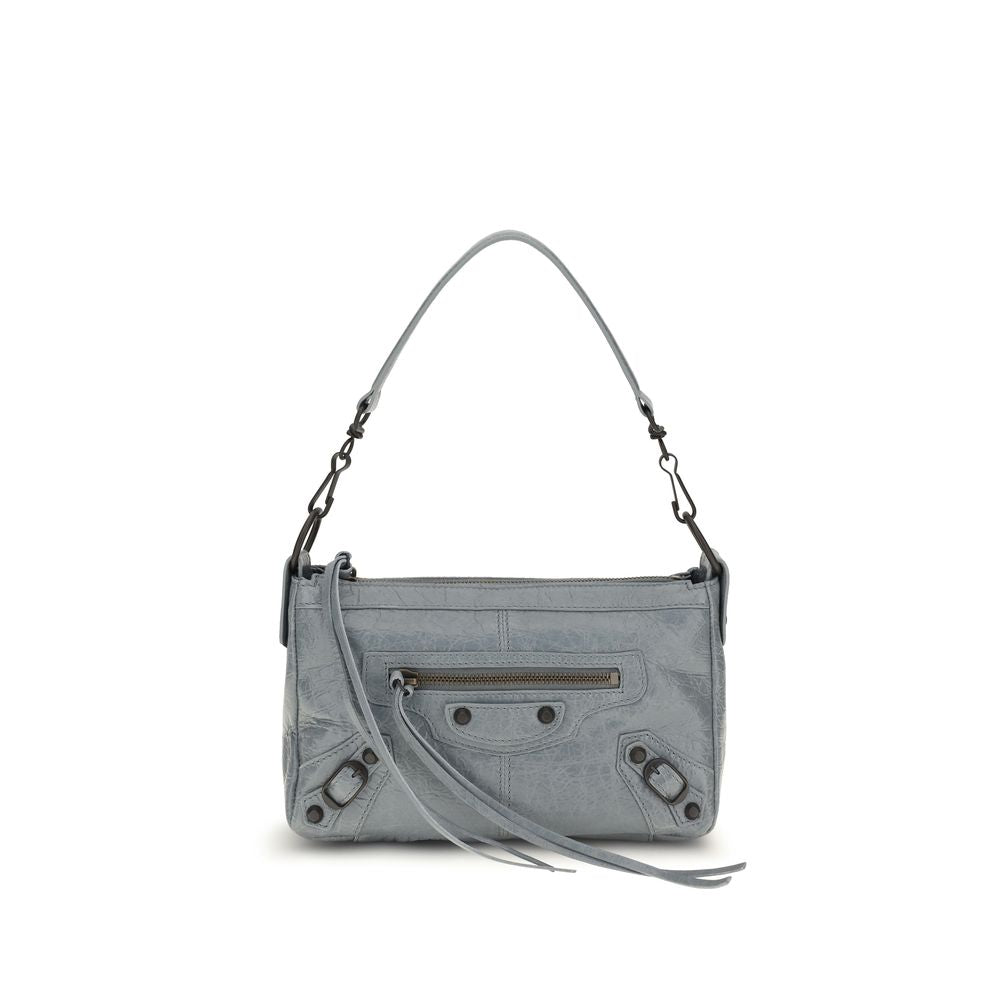 Mini Crossbody Handbag by Balenciaga for women in zamak cotton canvas calf & lambskin leather black, gray & signature presents a ornamental silhouette, showcasing a secure zipper, ample , and versatile crossbody-strap, shoulder-strap, handle & adjustable-strap for a ornamental finish.