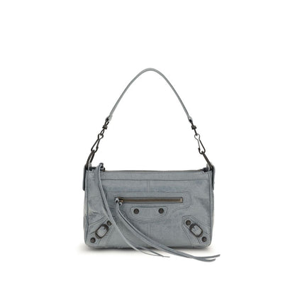 Mini Crossbody Handbag by Balenciaga for women in zamak cotton canvas calf & lambskin leather black, gray & signature presents a ornamental silhouette, showcasing a secure zipper, ample , and versatile crossbody-strap, shoulder-strap, handle & adjustable-strap for a ornamental finish.