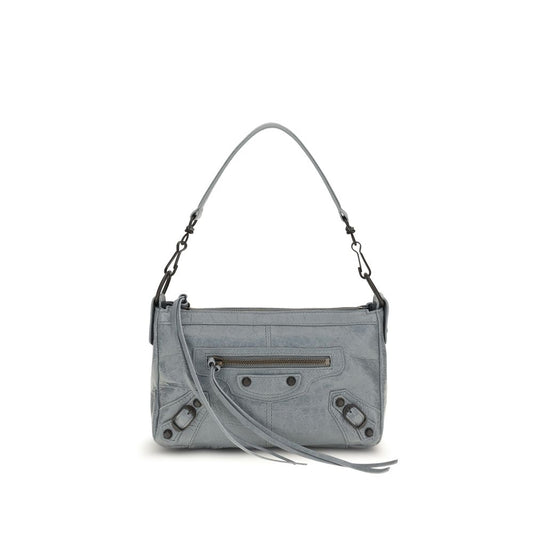 Mini Crossbody Handbag by Balenciaga for women in zamak cotton canvas calf & lambskin leather black, gray & signature presents a ornamental silhouette, showcasing a secure zipper, ample , and versatile crossbody-strap, shoulder-strap, handle & adjustable-strap for a ornamental finish.