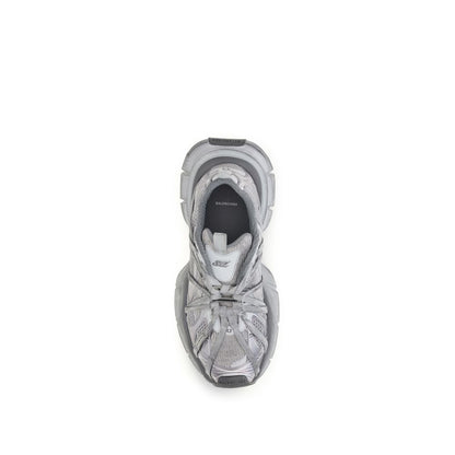 Athletic Sneakers by Balenciaga for men in polyester & polyurethane gray showcases an impeccable silhouette, defined by an impeccable chunky style design that perfectly captures the essence of the Men's Chunky Polyester & Polyurethane Athletic Sneakers.