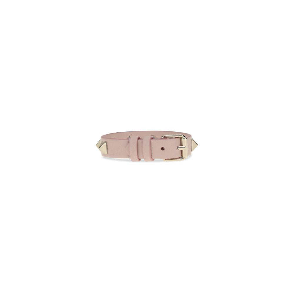 Bracelet by Valentino Garavani for women in bos taurus calf leather and gold & multicolor showcases a refined silhouette, artfully capturing the essence of Rockstud Women's Bos Taurus Calfskin Leather Bracelet with its refined .