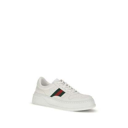 Sneakers by Gucci for men in bos taurus calf leather white features an fashionable silhouette, showcasing the premium Men's Chunky Bos Taurus Calf Leather Sneakers in a fashionable chunky style that offers a fashionable finish for refined style.