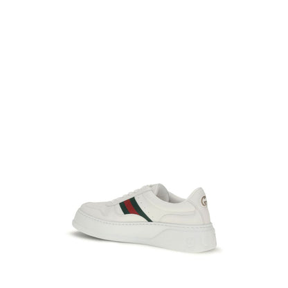 Sneakers by Gucci for men in bos taurus calf leather white presents a on trend silhouette from the Men's Chunky Bos Taurus Calf Leather Sneakers collection, showcasing a on trend chunky style for an elevated aesthetic.