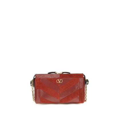 Shoulder Bag by Valentino Garavani for women in bio-acetate enamel & bos taurus calf leather gold, multicolor, patterned, chevron & signature features a enviable silhouette, showcasing a secure zipper, ample single-compartment, and enviable shoulder-strap & adjustable-strap for a enviable finish.