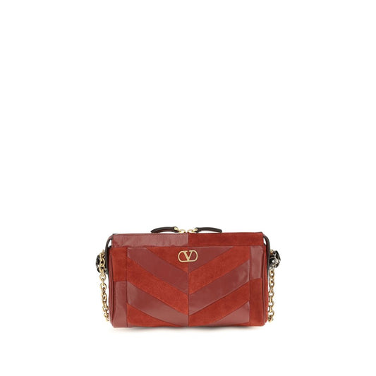 Shoulder Bag by Valentino Garavani for women in bio-acetate enamel & bos taurus calf leather gold, multicolor, patterned, chevron & signature features a enviable silhouette, showcasing a secure zipper, ample single-compartment, and enviable shoulder-strap & adjustable-strap for a enviable finish.