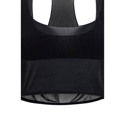 Bra by Gucci for women in viscose black features an chic silhouette, showcasing the chic design of the Women's Viscose Bra collection with a sophisticated and chic fit.