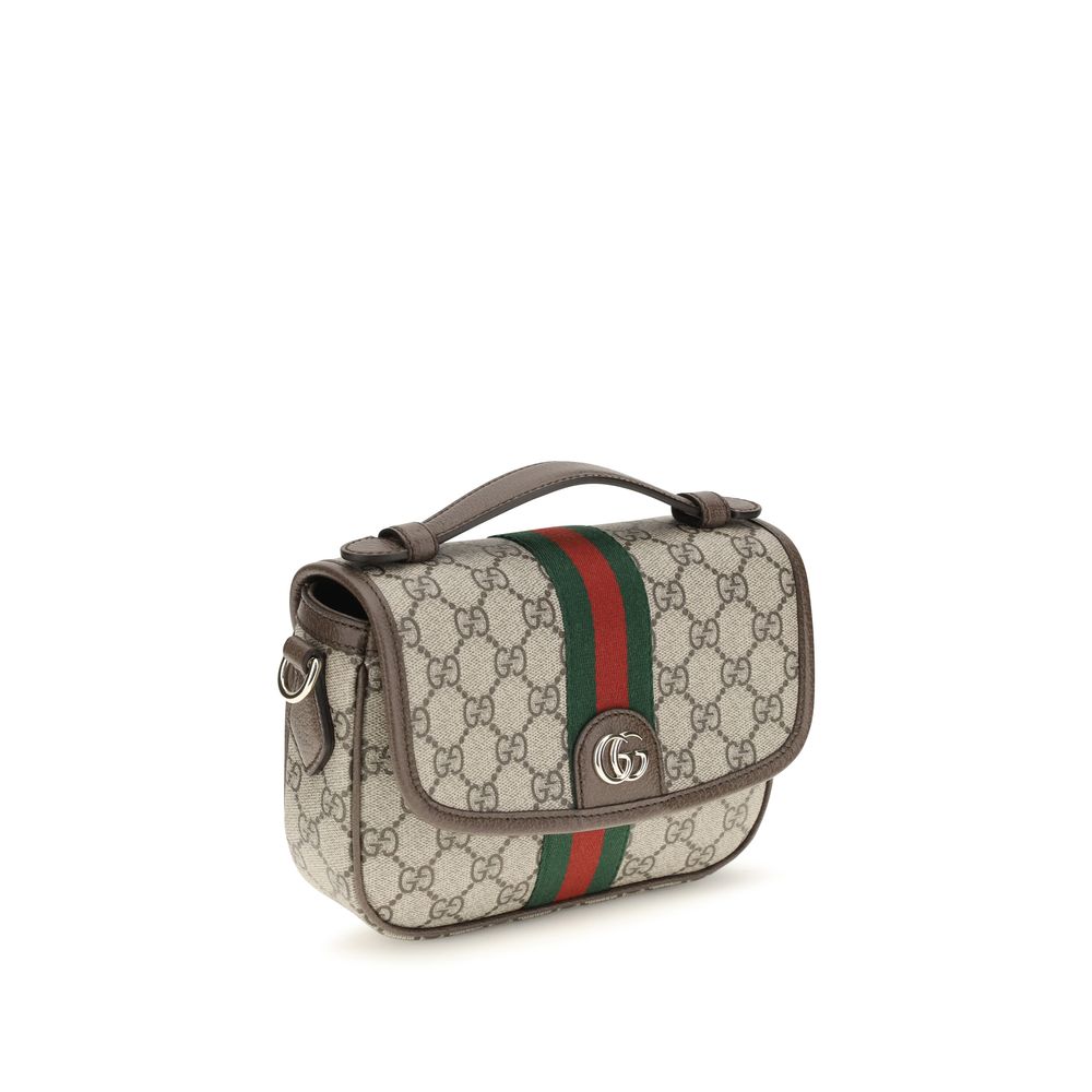 Small Flap Handbag by Gucci for women in leather beige, gold, monogram & striped features a exquisite silhouette, showcasing a secure flap & magnetic and exquisite with versatile shoulder-strap, handle, adjustable-strap & detachable-strap for a exquisite finish.