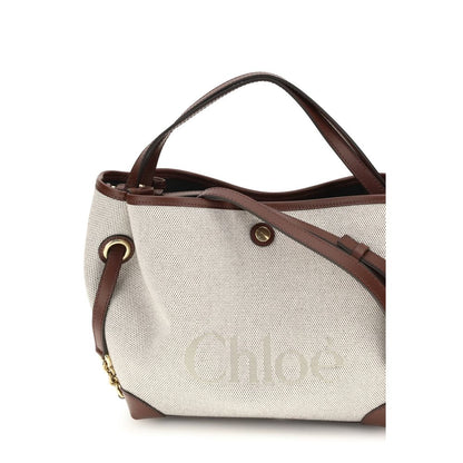 Handbag by Chloé for women in modal & cotton beige & jacquard features a exquisite silhouette, showcasing a secure magnetic & button and exquisite with versatile shoulder-strap, handle & adjustable-strap for a exquisite finish.