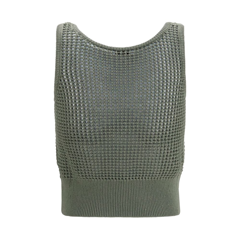 Tank Top by Brunello Cucinelli for women in polyester cotton & sequins bicolour & natural presents a uncompromising silhouette, artfully detailed with a uncompromising round neckline and for a sophisticated, uncompromising finish.