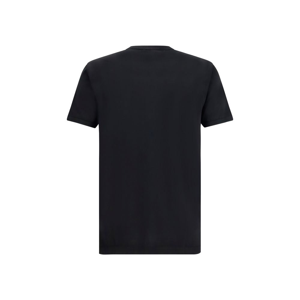 T-Shirt by Dolce & Gabbana for men in cotton black showcases a chic silhouette, artfully detailed with a chic crew neckline and for a chic finish.