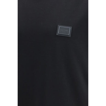 T-Shirt by Dolce & Gabbana for men in cotton black showcases a chic silhouette, artfully detailed with a chic and for a chic finish.
