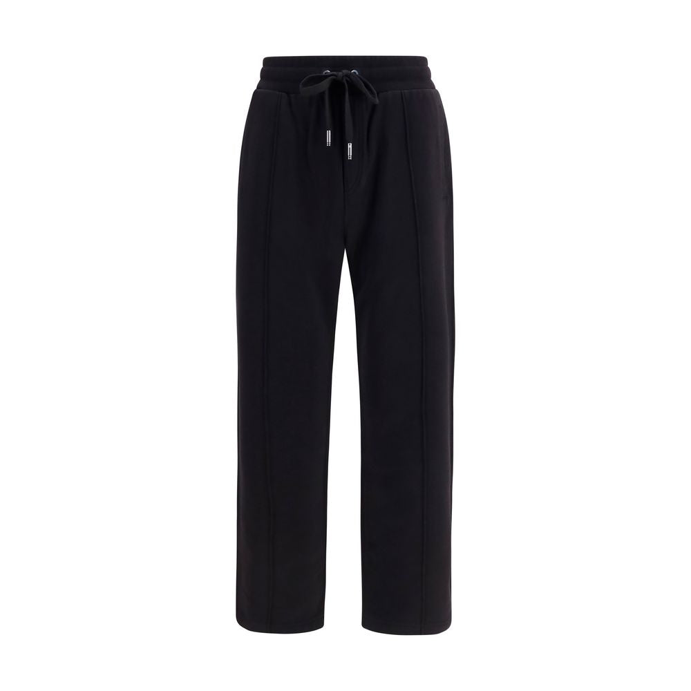 Jogger Sweatpants by Dolce & Gabbana for men in cotton black features an sporty straight-leg & regular-fit with a and long, showcasing sporty .