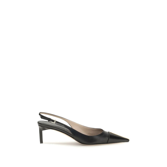 Mid-Heel Kitten Slingback Pumps Heels by Tom Ford for women in bos taurus calf leather black & gold features a effortlessly chic Women's Bos Taurus Calf Leather Mid-Heel Kitten Slingback Pumps Heels design with a sophisticated mid-heel kitten-heel and elegant .