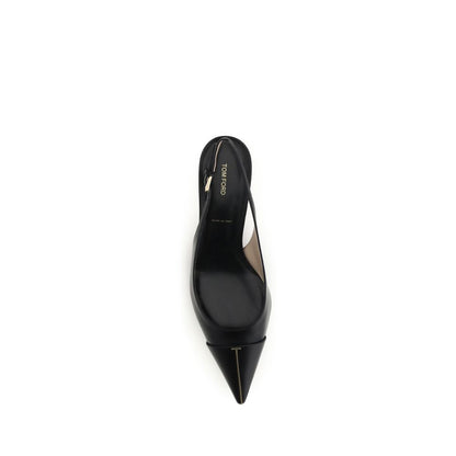 Mid-Heel Kitten Slingback Pumps Heels by Tom Ford for women in bos taurus calf leather black & gold features a effortlessly chic Women's Bos Taurus Calf Leather Mid-Heel Kitten Slingback Pumps Heels design with a sophisticated mid-heel kitten-heel and elegant .