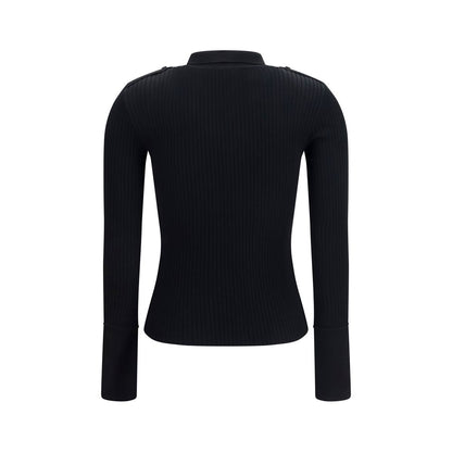 Dress Shirt by Courrèges for women in viscose polyester & acetate black presents a discerning silhouette, showcasing a sophisticated and for a truly discerning finish.