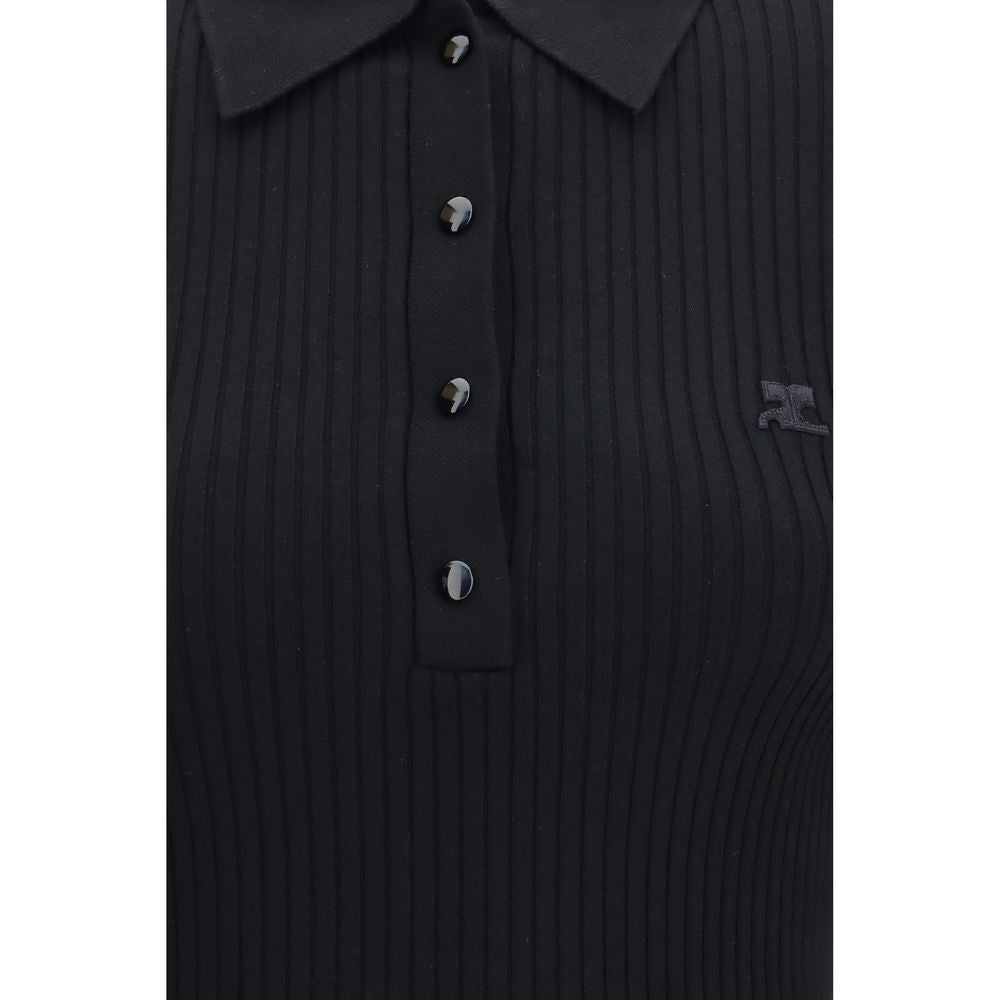 Dress Shirt by Courrèges for women in viscose polyester & acetate black features an polished silhouette, showcasing a sophisticated and detail for a truly polished finish.